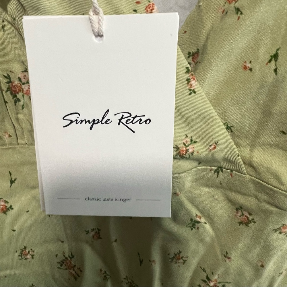 Simple Retro Floral Knot Detail Cami Dress, New with Tags, Size Small - Picture 10 of 11